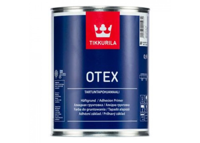 Грунтовка Tikkurila OTEX адгезионная, на алкидной основе, глубокоматовая, база C (0,9л)