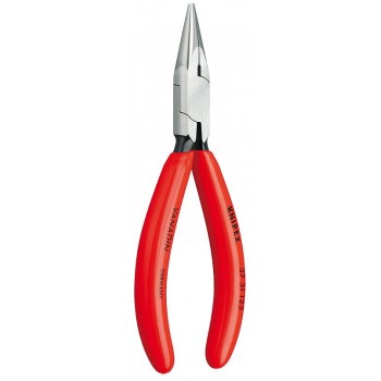 Плоскогубцы KNIPEX захватные прецизионные, плоские вогнутые узкие губки, 125 мм, чёрные, 1К ручки