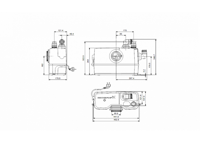 Канализационная установка Grundfos Sololift2 WC-1