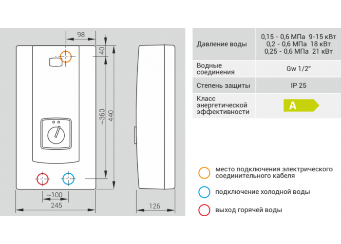 Проточный водонагреватель Kospel PPH2-18