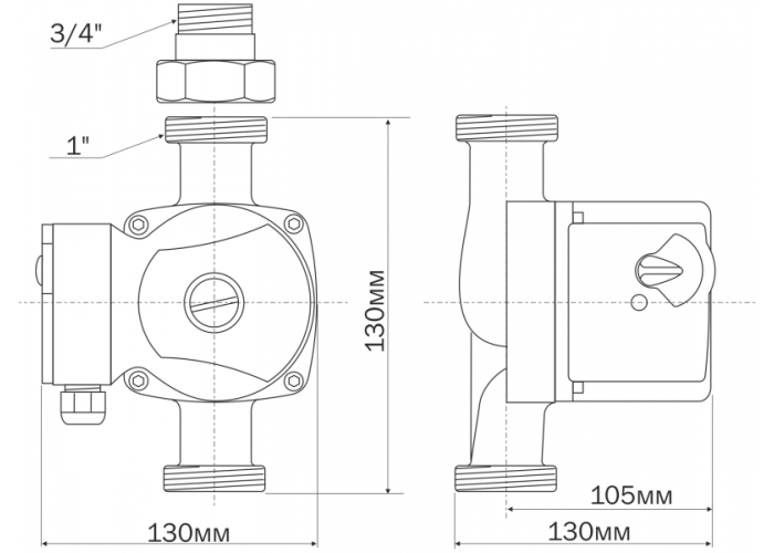 Циркуляционный насос Aquario AC 206-130