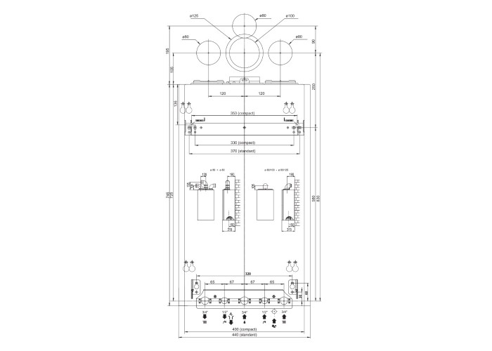 Настенный газовый конденсационный котел отопления Chaffoteaux MIRA ADVANCE SYSTEM 25