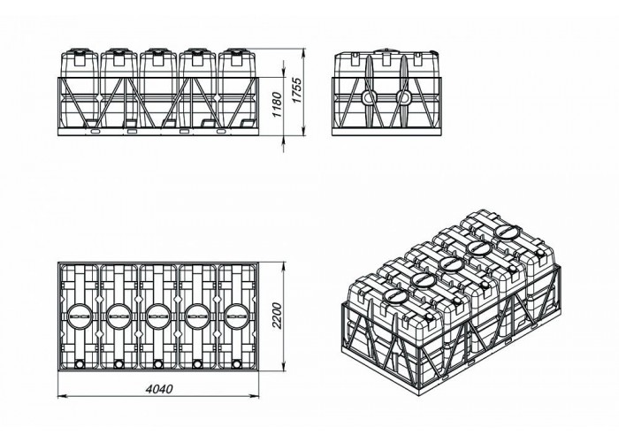 Кассета ЭкоПром стандартная (SK 2000 литров x 5 шт.)
