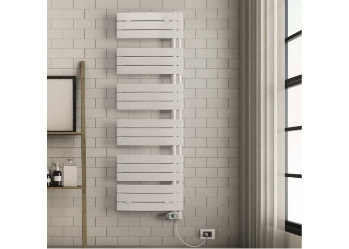 Полотенцесушитель электрический Lazzarini E-Pieve 600W белый изогнутый