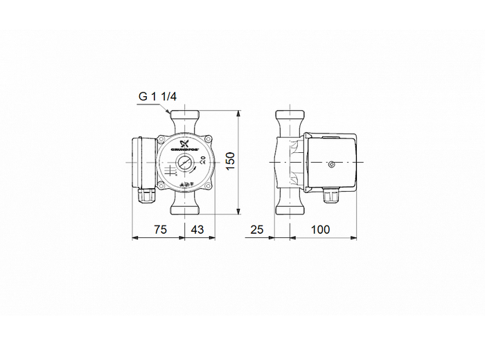 Циркуляционный насос Grundfos UP 20-07 N
