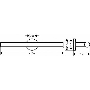 Бумагодержатель двойной Hansgrohe Logis Universal 41717000