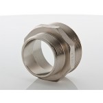 Ниппель VALTEC переходной 1/2 х 1/4 наружная резьба, никелированная латунь
