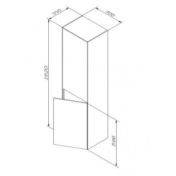 Шкаф-колонна AM.PM Inspire 2.0 M50ACHX0406GM подвесной, 40 см, графит матовый