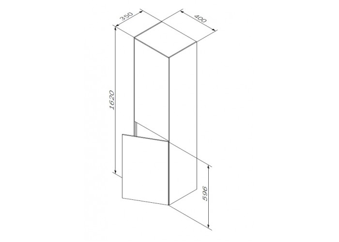 Шкаф-колонна AM.PM Inspire 2.0 M50ACHX0406GM подвесной, 40 см, графит матовый