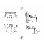 Смеситель для ванны Bravat FIT F9135188CP-01-RUS