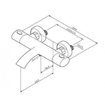Смеситель для ванны с душем AM.PM Sense F7550064