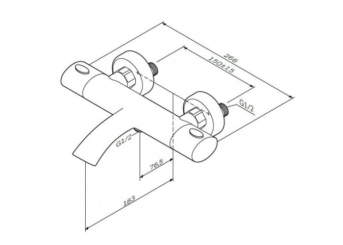 Смеситель для ванны с душем AM.PM Sense F7550064