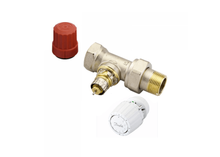 Комплект терморегулятора Danfoss RTR-N/RTR 7090 Ду15, 1/2 прямой (для двухтрубной системы)