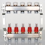 Блок коллекторный VALTEC с расход. 1х5 вых Евроконус 3/4