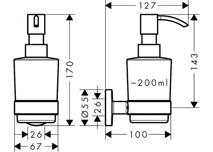 Дозатор для жидкого мыла Hansgrohe Logis Universal 41714000