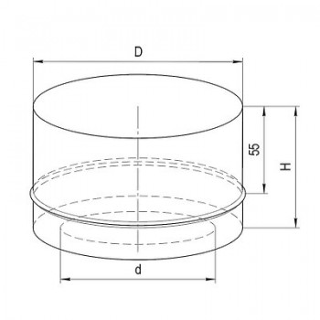 Заглушка FERRUM с отверстием (430/0,5мм) Ф135x200