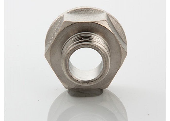 Переходник VALTEC 3/8 х 1/4 внутренняя-наружная резьба, никелированная латунь