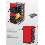 Твердотопливный напольный котел отопления, одноконтурный, атмосферный Burnit WBS-N 40