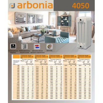 Стальной трубчатый радиатор Arbonia 4050