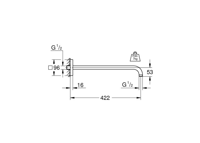 Кронштейн для верхнего душа Grohe Rainshower 26145000