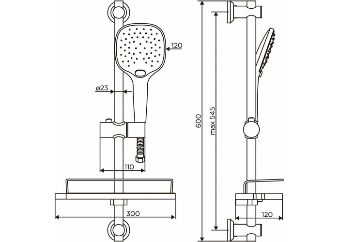 Душевой гарнитур Dorff Prime D0140000