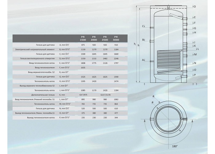Буферный накопитель Sunsystem PR 2000 Ф 1200