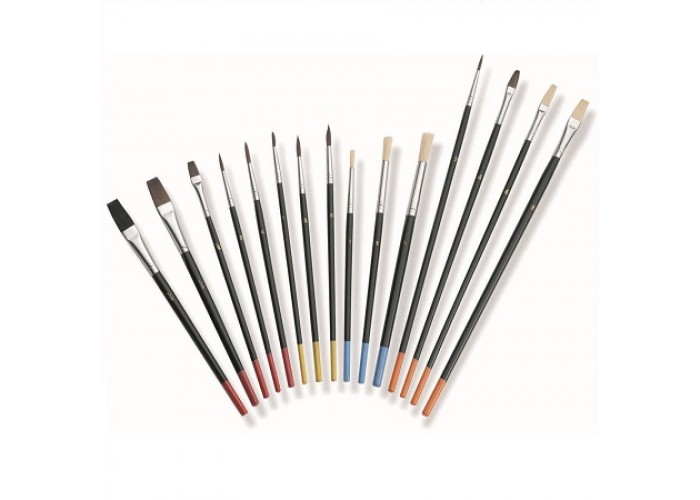 COLOR EXPERT 82615050 набор художественных, универсальных кистей, натуральная щетина (15шт/уп)