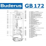 Настенный газовый конденсационный котел отопления одноконтурный Buderus logamax GB172-35 i