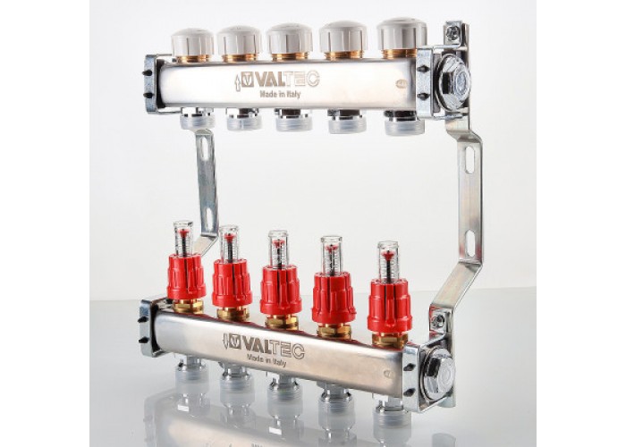 Блок коллекторный VALTEC с расход. 1х4 вых Евроконус 3/4