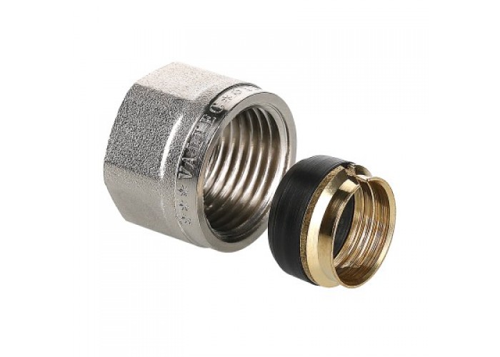 Соединитель коллекторный VALTEC обжимной для медной трубы 15 VTc.711.N.1504