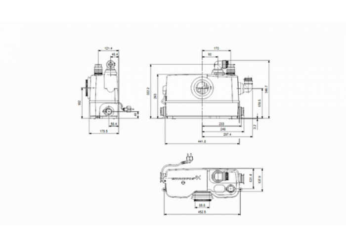 Канализационная установка Grundfos Sololift2 WC-3