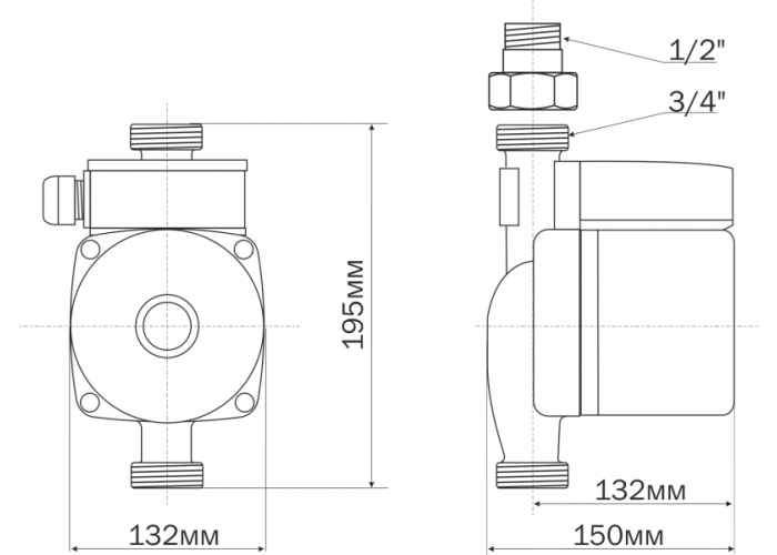 Циркуляционный насос Aquario AC 1512-195A