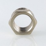 Футорка VALTEC 1/2 х 1/4 внутренняя-наружная резьба, никелированная латунь