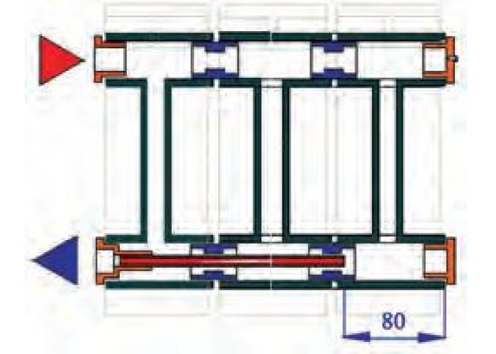Удлинитель потока VALTEC д/рад. лев. 3/4
