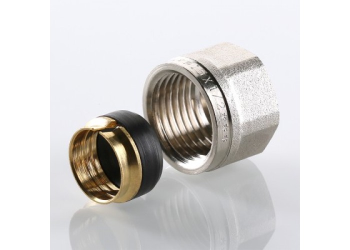 Соединитель коллекторный VALTEC обжимной для медной трубы 15 VTc.711.N.1504