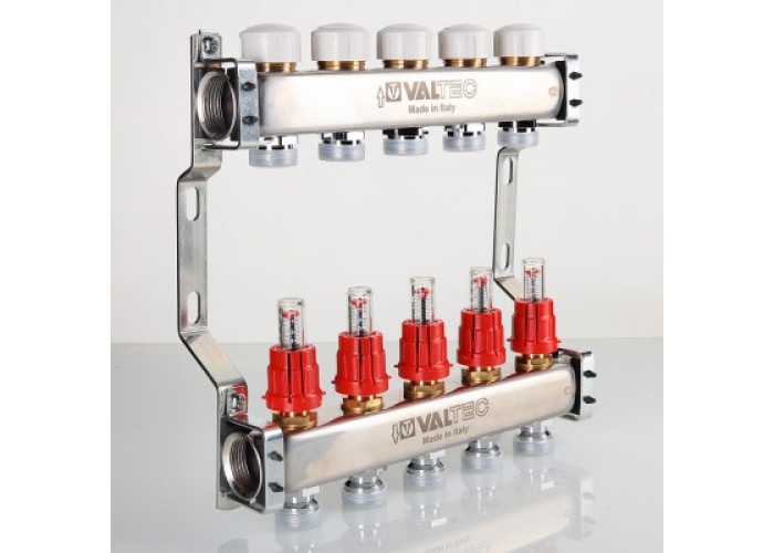 Блок коллекторный VALTEC с расход. 1х4 вых Евроконус 3/4