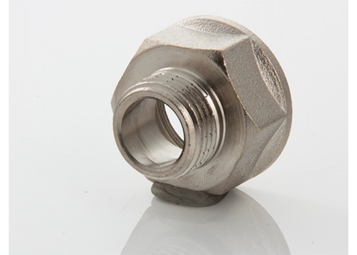 Переходник VALTEC 1/2 х 1/4 внутренняя-наружная резьба, никелированная латунь