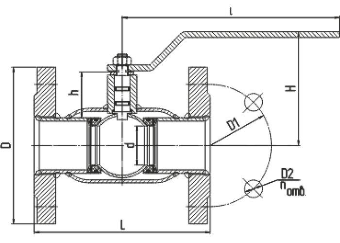 Кран шаровой LD КШ.Ц.Ф.015.040.Н/П.02
