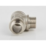 Тройник VALTEC 1/2 внутренняя-наружная резьба, никелированная латунь