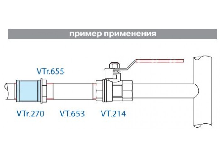 Муфта соединительная VALTEC 1/2 внутренняя, никелированная латунь