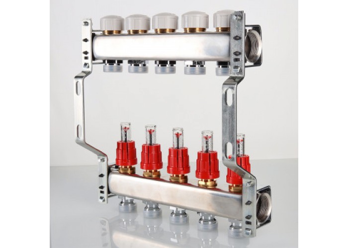 Блок коллекторный VALTEC с расход. 1х4 вых Евроконус 3/4