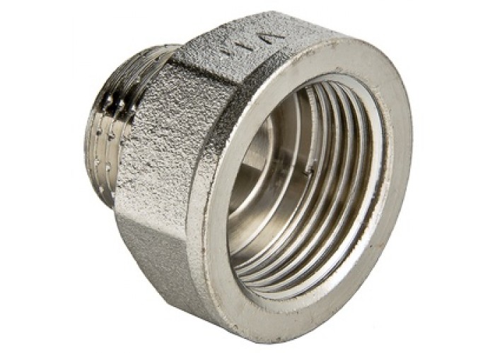 Переходник VALTEC 1/2 х 1/4 внутренняя-наружная резьба, никелированная латунь