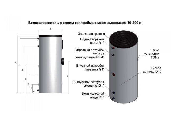 Бойлер косвенного нагрева Baxi UBT 120GR