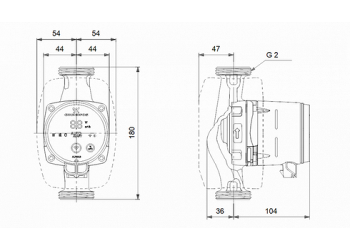 Циркуляционный насос Grundfos ALPHA3 32-80