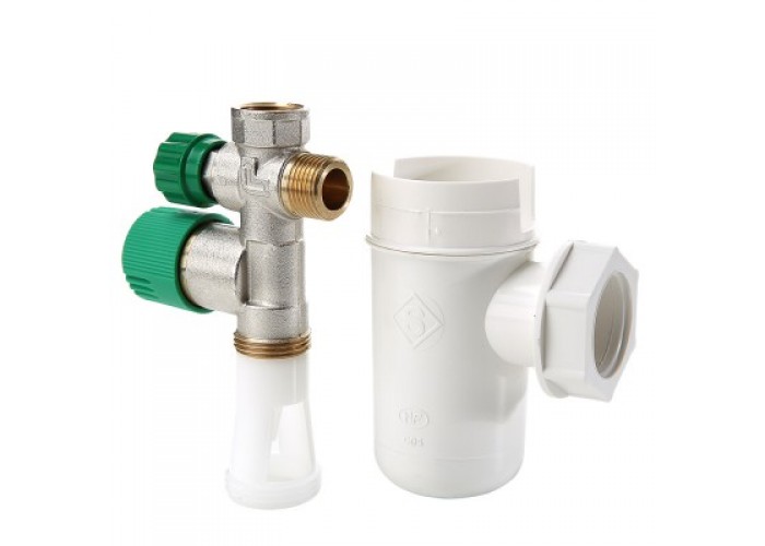 Группа безопасности бойлера VALTEC (группа 3/4 + сифон + переходник 3/4*1/2)