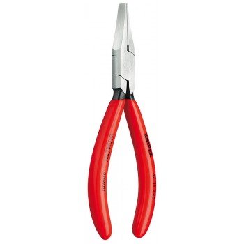 Плоскогубцы KNIPEX захватные прецизионные, плоские щирокие губки, 125 мм, чёрные, 1К ручки