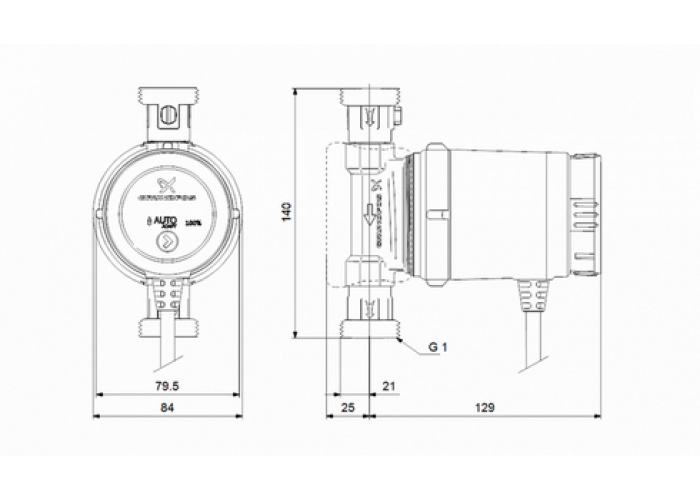 Циркуляционный насос Grundfos COMFORT UP 15-14 BXA PM