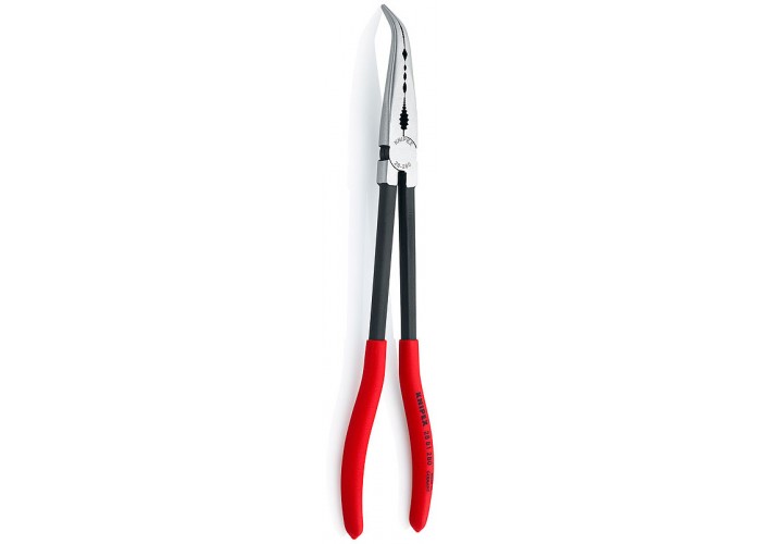 Плоскогубцы KNIPEX монтажные c поперечным профилем для захвата, юстировки и монтажа в труднодоступных местах, губки 45 , L-280 мм, чёрн., 1К ручки
