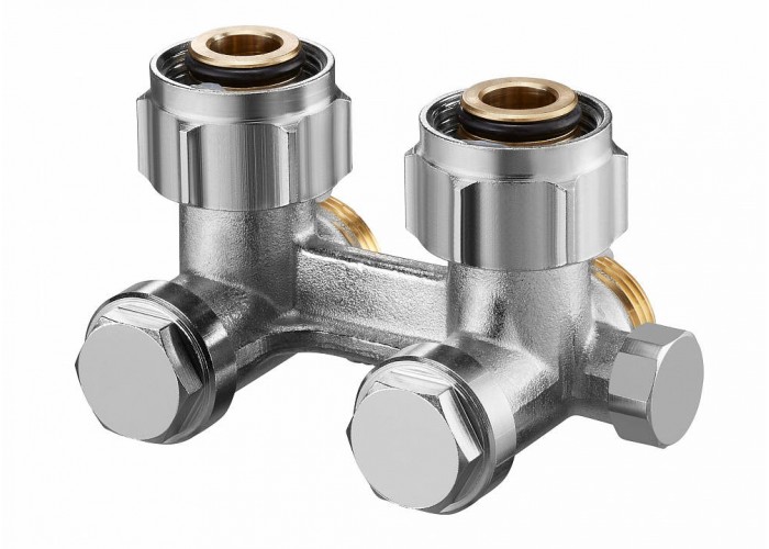 Узел нижнего подключения Oventrop Multiflex F ZBU 3/4 угловой, с преднастройкой