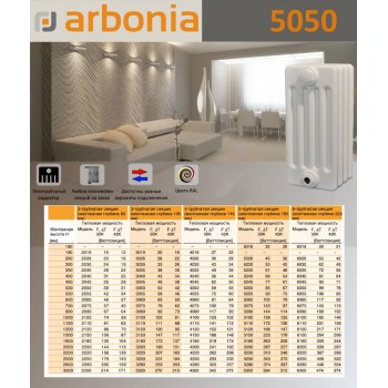 Стальной трубчатый радиатор Arbonia 5050